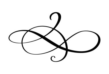 Vintage girdap vektör çizgisi ayracı gelişir. Filigran kaligrafik süsleme bukleleri. Menü için dekoratif retro tasarım ögesi, sertifika diploması, düğün davetiyesi kartı, özet metin