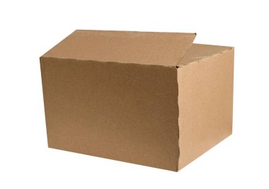 Karton kutu, tasarım veya metin entegrasyonu için yeterli kopya alanı sağlayarak şeffaf bir arkaplan oluşturur