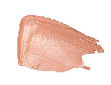 Liquid foundation cream product swatch displaying smooth texture for beauty, cosmetics, and skincare, transparent background