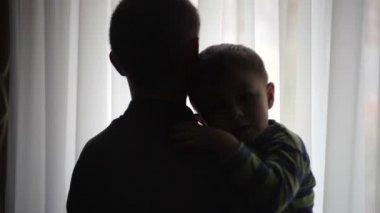 mutlu baba oğlu üzerinde elele