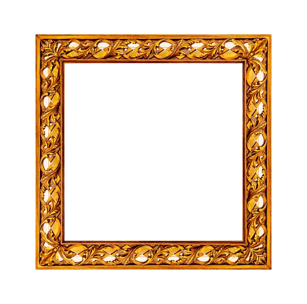 Oude gouden frame met leeg canvas voor uw afbeelding foto — Stockfoto