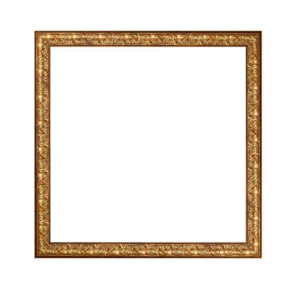Hermoso marco tallado antiguo aislado sobre fondo blanco —  Fotos de Stock