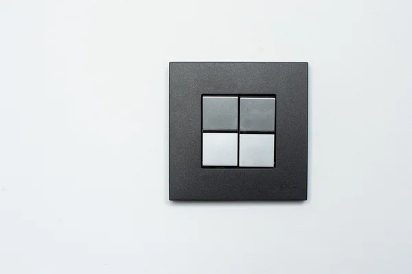 Double gray switch on the wall — Stock Photo, Image