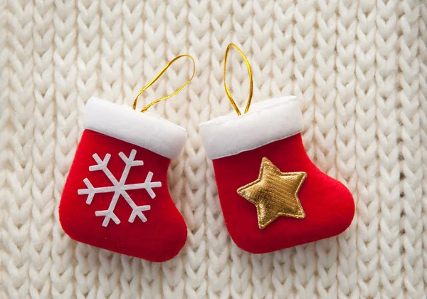 Christmas stocking on white background — Stock Photo, Image