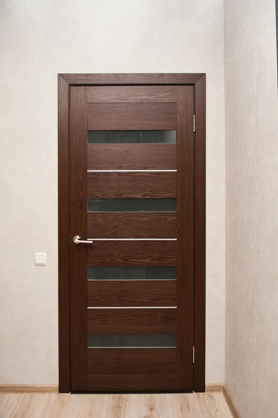 Modern tarzda güzel kahverengi kapı — Stok fotoğraf