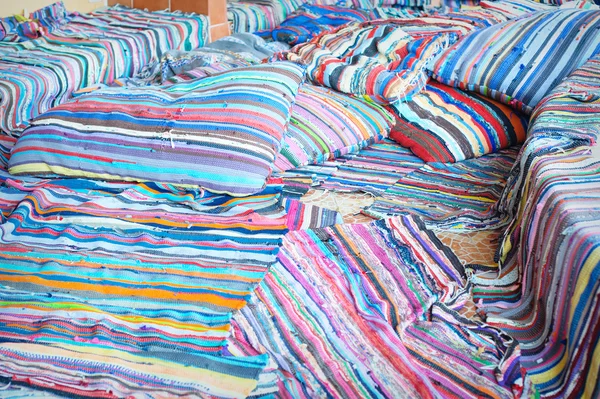 Texture of colorful blankets from Egypt — Stock Photo, Image