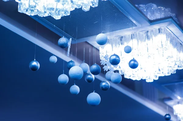Glas ballen decoratie van Kerstmis, vakantie achtergrond afbeelding — Stockfoto