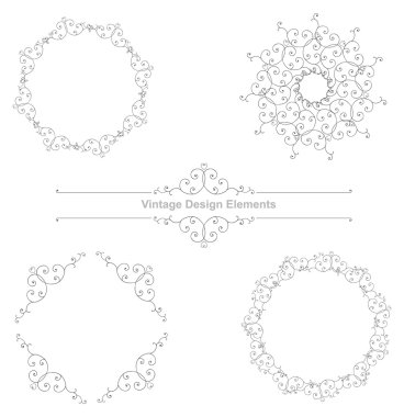 Vintage vektör tasarım öğeleri