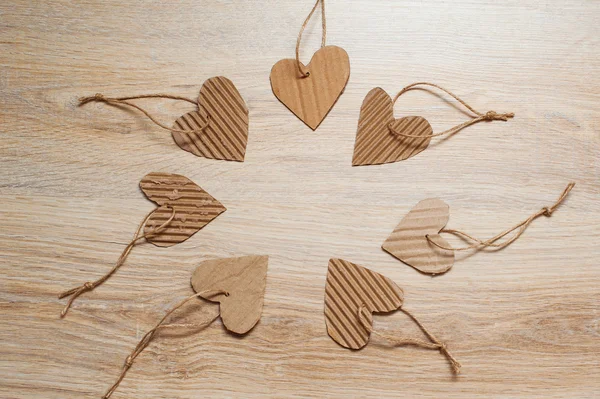Dia dos Namorados scrapbooking elementos corações de papel e lugar para texto — Fotografia de Stock