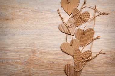 Sevgililer günü kalpleri ile arka plan kartı