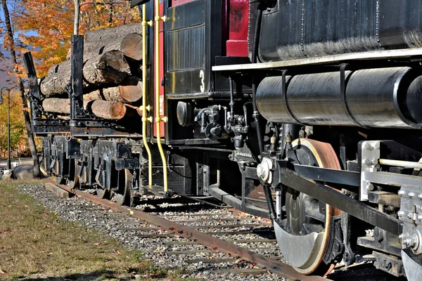 Antiguo Motor Tren Arrastre Troncos — Foto de Stock