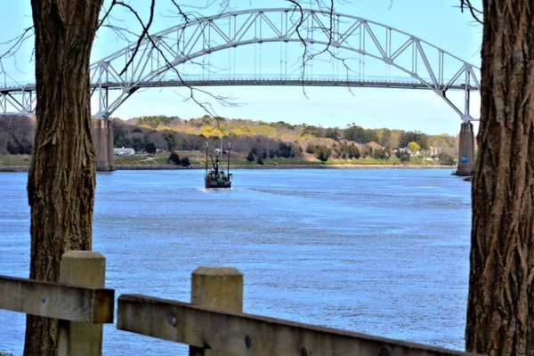 Puente Bourne Sobre Canal Cape Cod —  Fotos de Stock