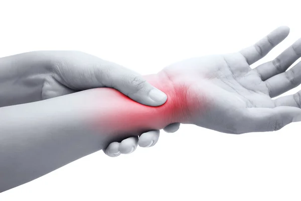 Acute pain in a women wrist — Stock Photo, Image