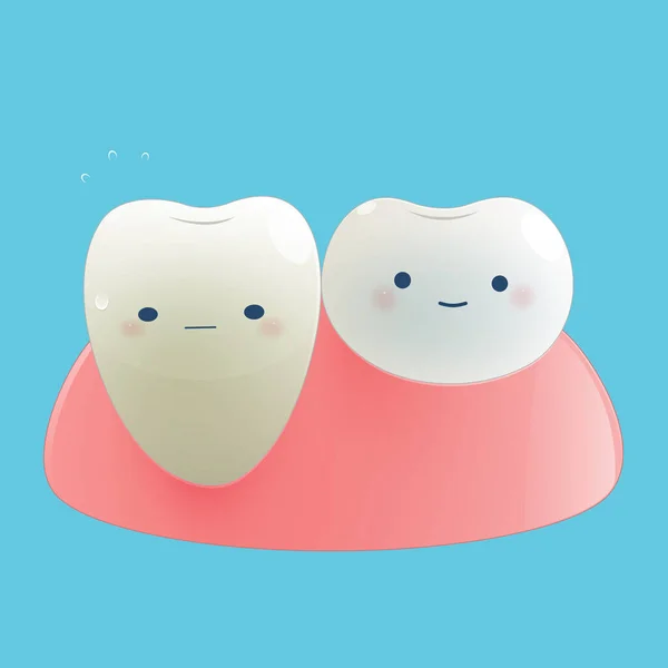 Illustrazione Recessione Gengivale Concetto Dentale — Vettoriale Stock
