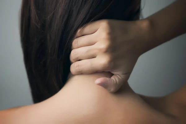 Painful back hurting a lot — Stock Photo, Image