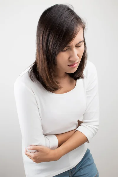 Mujer con dolor de barriga —  Fotos de Stock