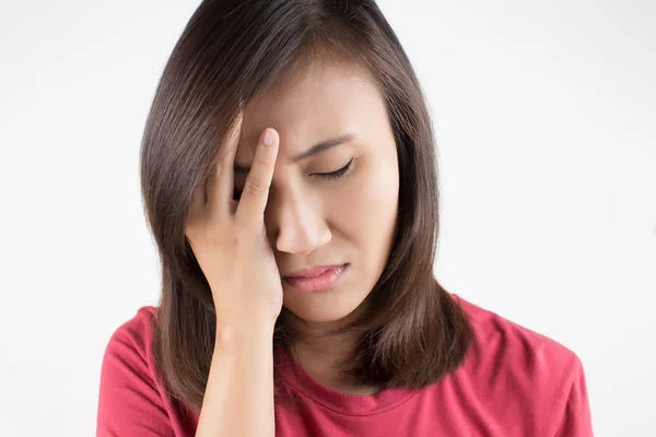 Mujer con dolor de cabeza — Foto de Stock