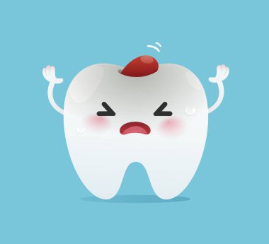 Derin çürük ya da çürümüş, posası çıkmış, kanaması olan, ağrılı, diş ağrısı olan sevimli bir çizgi film karakteri..