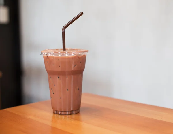 Ice chocolate on a table — Stock Photo, Image