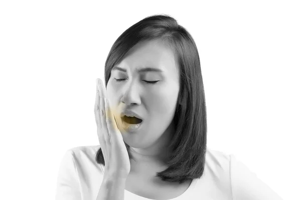 Mujer cansada bostezando —  Fotos de Stock