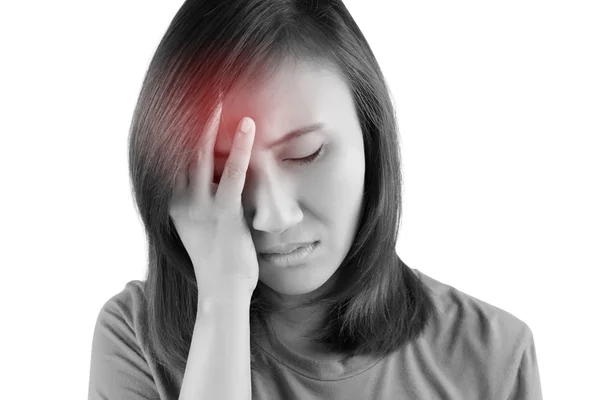 Frau hat Kopfschmerzen — Stockfoto