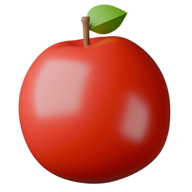 Kırmızı elma, illüstrasyon, beyaz arkaplanda vektör.