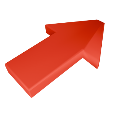 3 boyutlu ok simgesini beyaz arkaplanda izole et