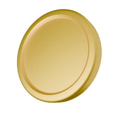 Beyaz arkaplanda izole edilmiş altın yuvarlak tuş