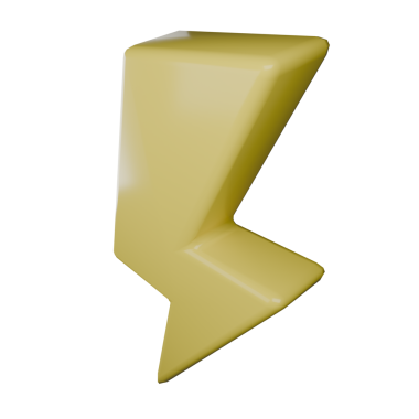 Beyaz arkaplanda izole edilmiş 3 boyutlu altın harf sembolü - 3 boyutlu illüstrasyon