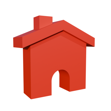 kırmızı ev simgesi, 3D görüntüleme