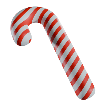 Çizgili bastonlu Noel bastonu. vektör