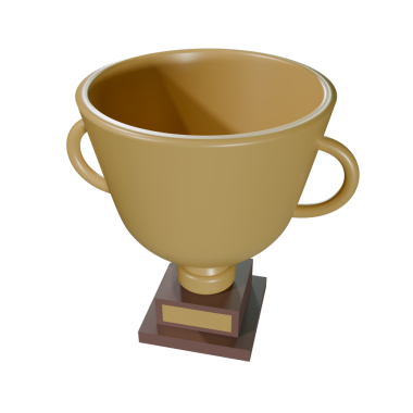Beyaz arka plan üzerinde izole Altın Kupa