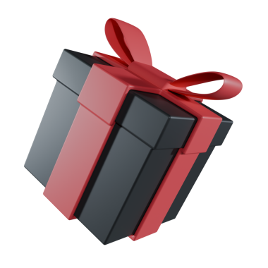 3D siyah hediye kutusu hazırlama