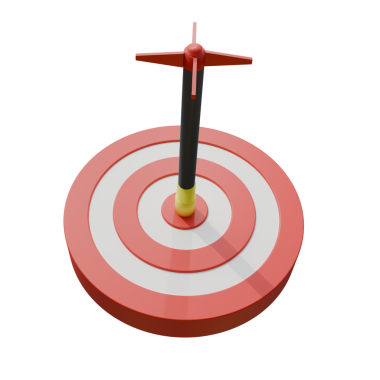 kırmızı dartlı hedef