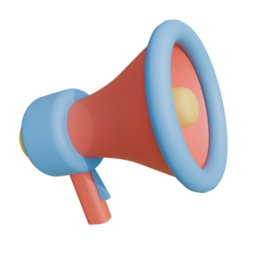 3 boyutlu megafon çizimi