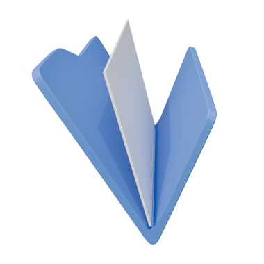 mavi kağıt simgesi, izometrik biçim