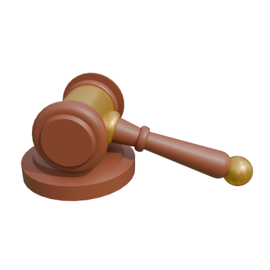 Yargıç tokmak simgesi, karikatür tarzı