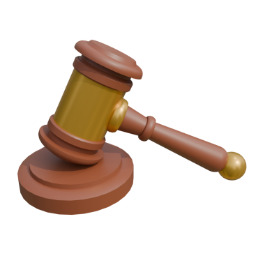 Kanun tokmağı beyaz arka planda. 3d illüstrasyon.