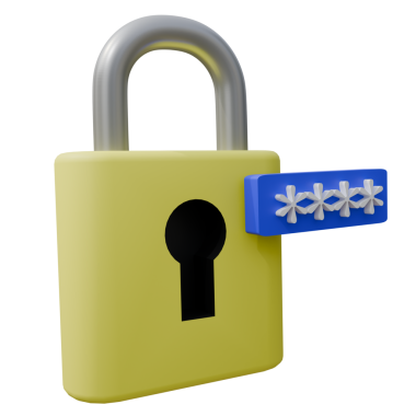 Beyaz bir arka plan üzerinde kilit