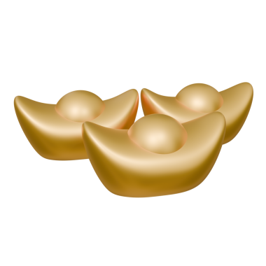 Beyaz arka planda izole edilmiş Altın Noel balosu