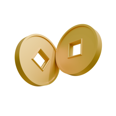 Beyaz arkaplanda 3 boyutlu altın sembol