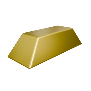 Beyaz arka planda altın 3D sembolü. 3d oluşturma.