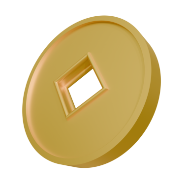 Madeni para 3d illüstrasyon