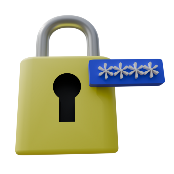 Anahtarlı asma kilit. Güvenlik ve güvenlik kavramı. 3d oluşturma