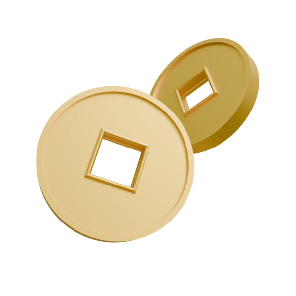 Altın sikkelerin vektör illüstrasyonu