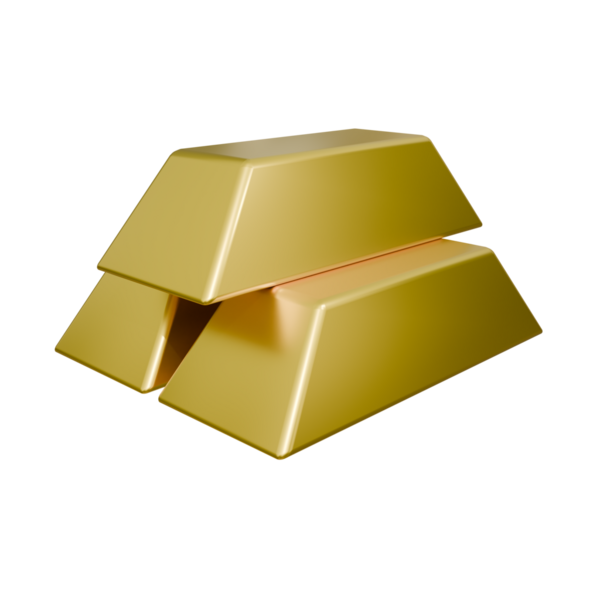 Beyaz arkaplanda izole edilmiş altın piramit, 3 boyutlu illüstrasyon