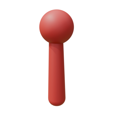 Beyaz arkaplanda kırmızı balon