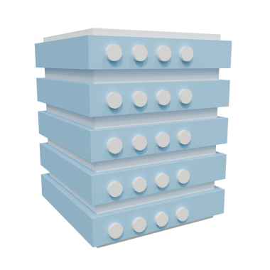 Mavi plastik kutu beyaz arka planda izole edilmiş. vektör illüstrasyonu.