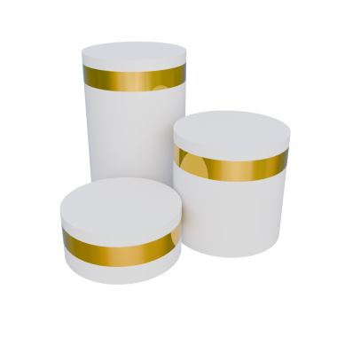 Altın kutuların 3 boyutlu çizimi