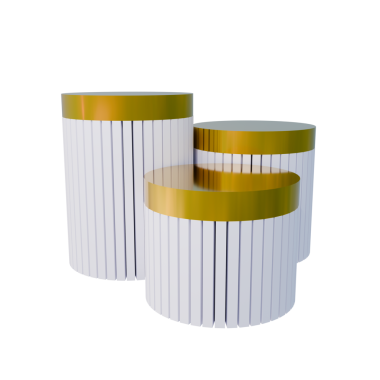 3 boyutlu görüntüleme. Boş etiketli altın fıçı.